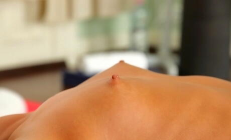 Slender hungarian teen Amirah Adara in undies exhibits small tits and spreads her legs 